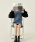 Detachable Sleeve Denim Mini Dress